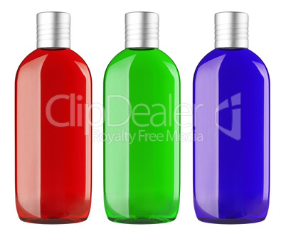 set of color shampoo container