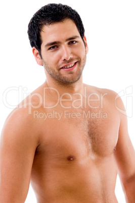 portrait of shirtless male