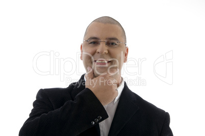 portrait of pleased businessman