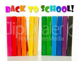 Row of colorful books - Back to school concept