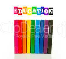 Multi color books - education concept