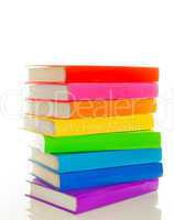 Stack of colorful books - library concept