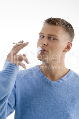 smoking young man