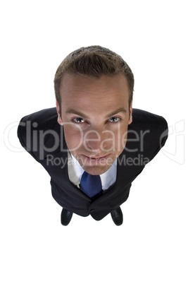 businessman looking upwards