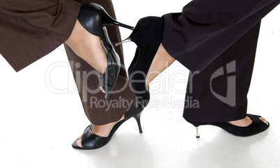 legs of businesswomen