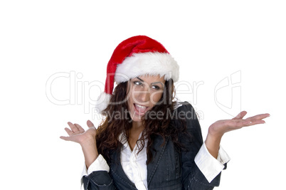 lady making pose with palms