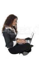 woman having laptop