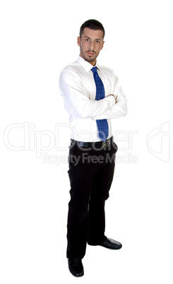businesman with folded hands