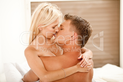 Young kissing couple