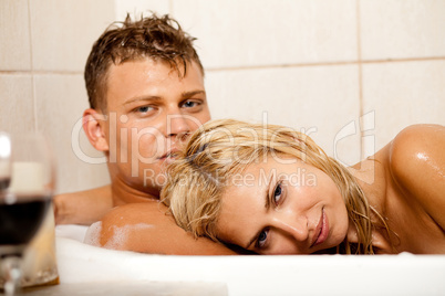 Couple after bath