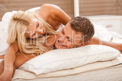 Couple having fun in bed