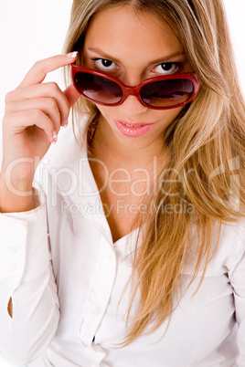 portrait of young female wearing sunglasses