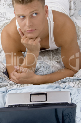 man resting and thinking something