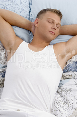 portrait of sleeping young man