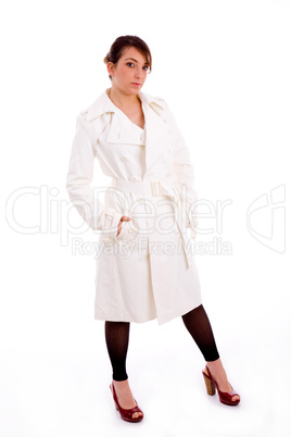 full body pose of fashionable woman