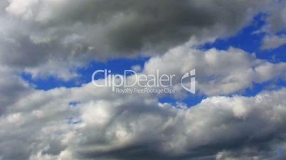 moving clouds in sky timelapse