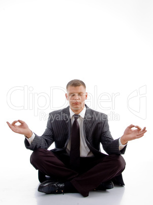 male lawyer meditating