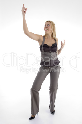 woman in dancing pose