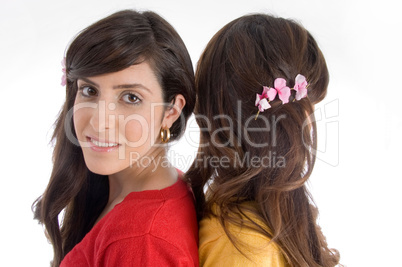 portrait of brunette sisters