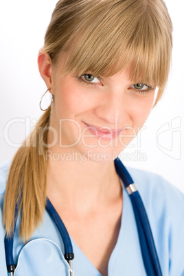 Woman doctor young medical nurse smiling