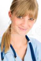 Woman doctor young medical nurse smiling