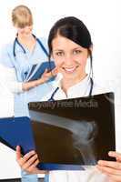Medical team doctor woman young nurse smiling