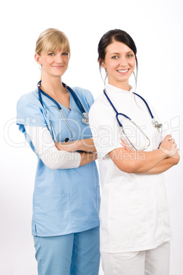 Medical team doctor young nurse female smiling