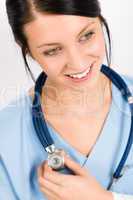 Woman doctor young medical nurse smiling