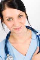 Woman doctor young medical nurse smiling