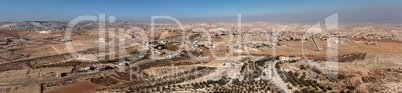 Arab villages  in desert around Herodion near Bethlehem