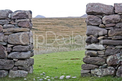 passage through stone wall