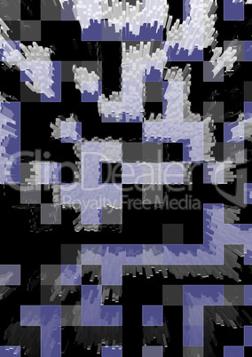 abstract background of extruded tiles