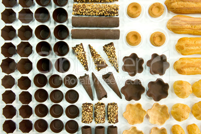 Formen aus Schokolade Forms of chocolade