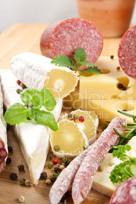 salami and cheese assortment