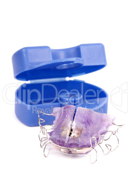 braces with blue box