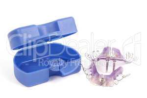 braces with blue box