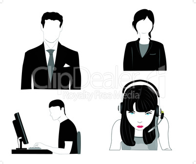 Vector illustration of the people
