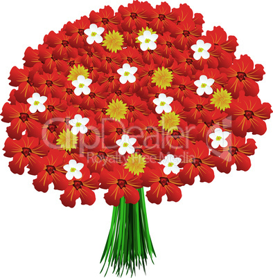 Bouquet from red flower
