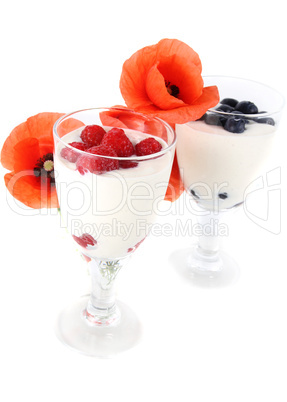 dessert with berries