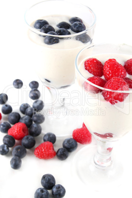 dessert with berries