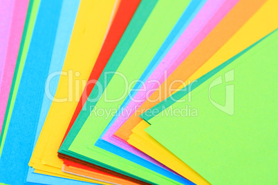 stack of colourful paper