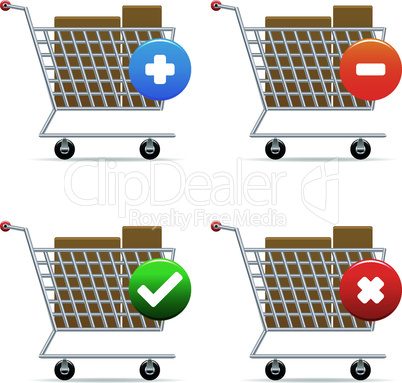 Shopping carts icons