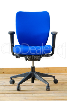 modern blue office chair