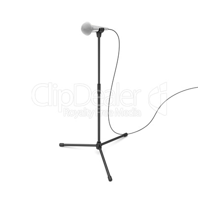 Microphone on a stand