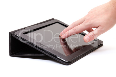 hands with touch pad