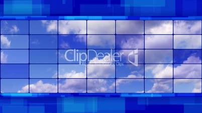 clouds on screens blue loopable background