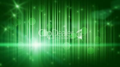 stars lights and vertical stripes green loop background