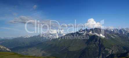 Panorama summer Caucasus Mountains