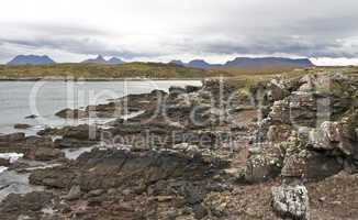 stony coastal landscape
