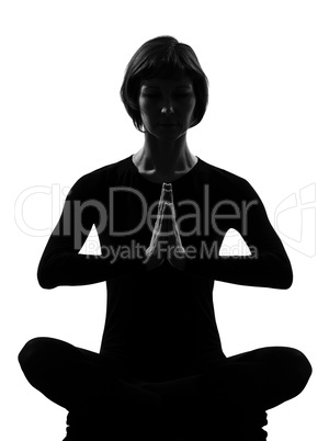 woman sukhasana pose meditation yoga